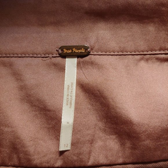 Free People Silky Flowy Boho Runway Trendy Y2K Festival Blush Maxi Skirt 12 - Picture 14 of 16